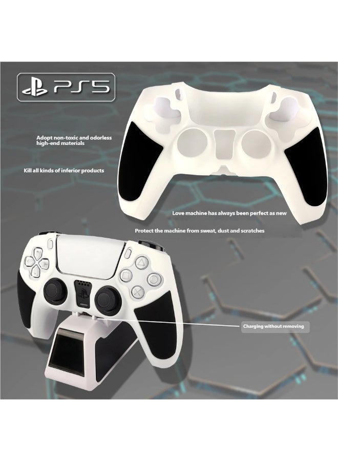 TNGames PS5 Controller Silicone Cover, Blue-Red Color Blocking, Skin-Friendly & Anti-Slip, Compatible with PlayStation5 Wireless Controller - Image 4