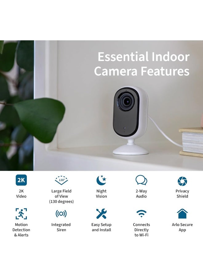 ARLO كاميرا أمان داخلية أساسية من أarlo بدقة 2K (الجيل الثاني) - Image 2
