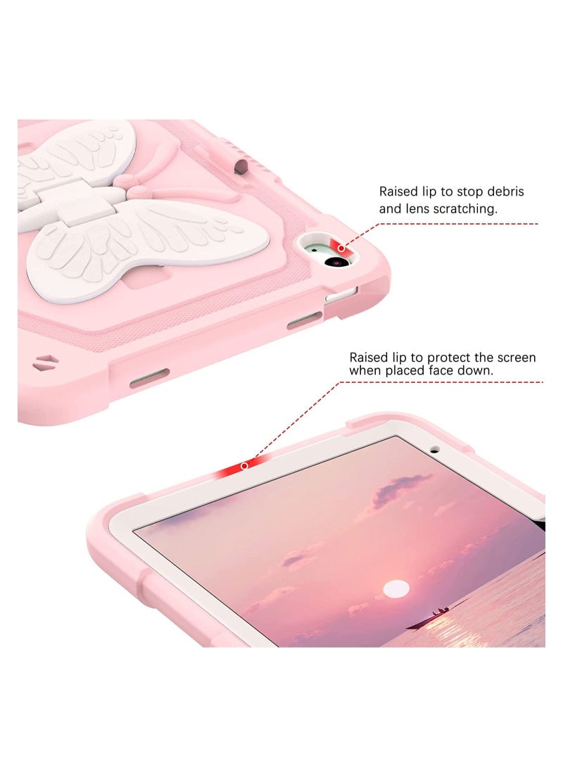 iPad 10.9 Case 2022 iPad 10th Generation Case Butterfly Wings Kickstand 3D Heavy Duty Rugged Shockproof Full Body Protective Tablet Case for iPad 10.9 Inch 10th Gen for Kids  - Image 5