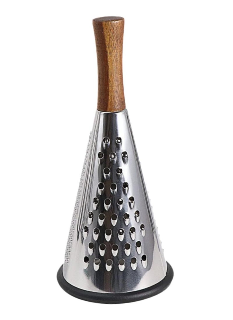 Generic - Cheese Grater with Handle and Carrot Peeler, Manual Mandoline Slicer, Cucumber Slicer, Horn Shape Cheese Grater, Truffle Wood Vertical Cheese Grater - Image 1