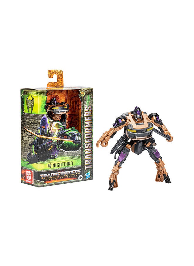 TRANSFORMERS لعبة نايتبيرد من فئة ديلوكس ريس أوف ذا بيست 5 إنش تمثال الحركة للأطفال من الأولاد والبنات أعمار 6 سنوات وما فوق  - Image 1