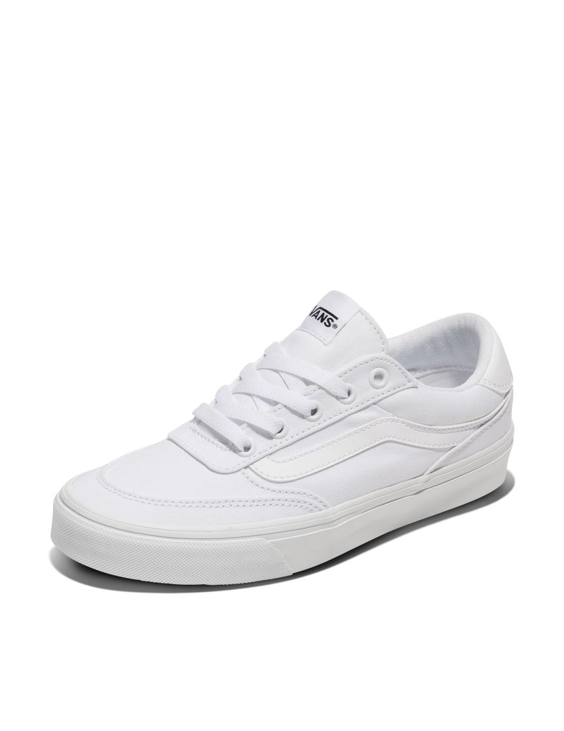 Vans Women's Brooklyn LS Shoe - Low-Top Fashion Sneakers for Casual Wear. Canvas White/White. 9 - Image 1