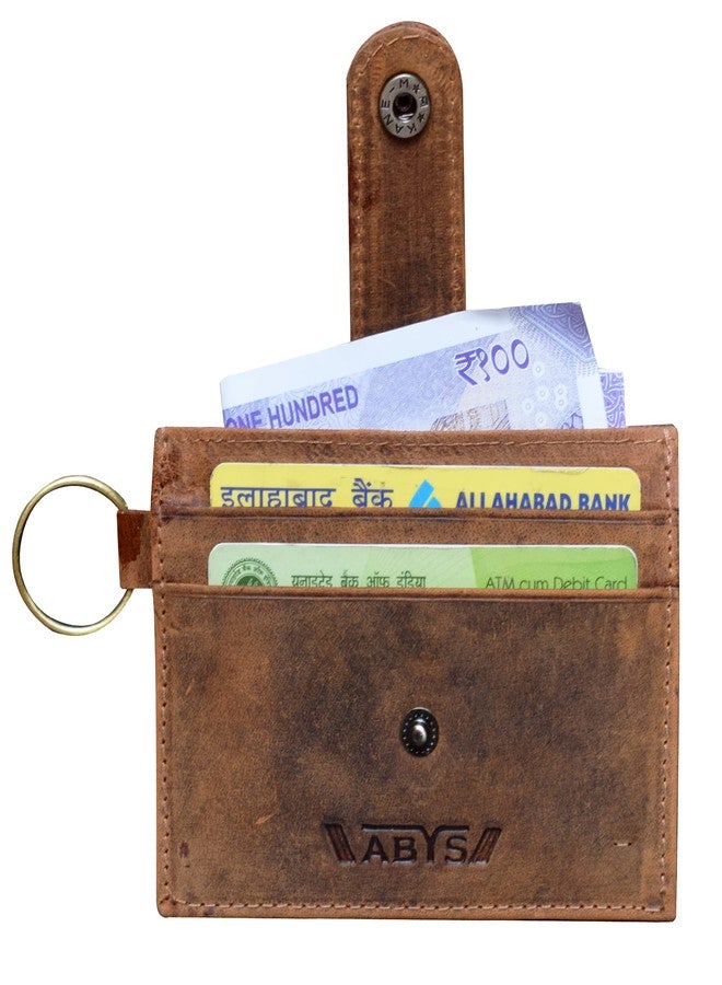 ABYS Genuine Leather Tan Wallet||Card Stock||Card Case||Purse for Men & Women(D006) - Image 4