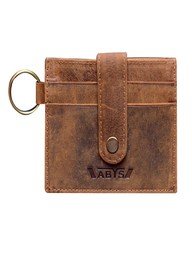 ABYS Genuine Leather Tan Wallet||Card Stock||Card Case||Purse for Men & Women(D006) - Image 1