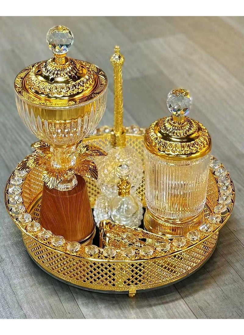 بخور بوسيدين - مجموعة مبخرة بخور بتصميم أنيق، مبخرة العود العربي، حامل عطر بخور للمنزل والمكتب - Image 1
