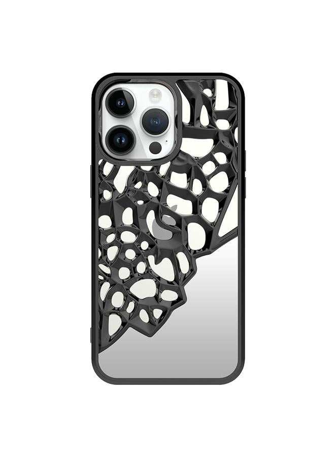 Zaboon Case For iPhone 12 Pro Max Mirror Style Hollow Heat Dissipation Electroplated TPU Phone Case - Image 1