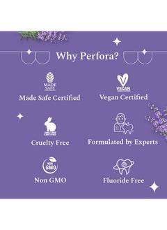 Perfora Perfora Unwind Toothpaste | Teeth Whitening & Superior Cleaning | SLS & Fluoride Free Toothpastes | N-Ha For Teeth Remineralisation | Healthy Gums & Complete Dental Care | Lavender Rose | Pack of 2  - Image 4