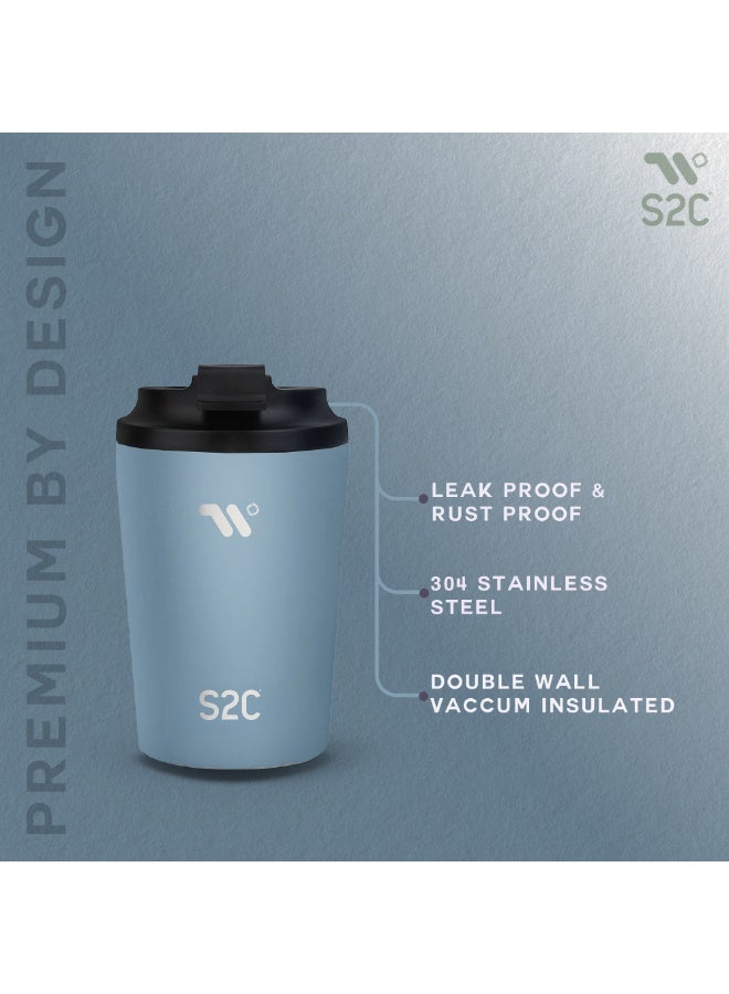 S2C WANDER Series - Premium Insulated Coffee Travel Mug with Lid, Leak Proof, BPA Free, Stainless Steel, Keeps Drinks Hot 8 Hours/Cold 12 Hours, 12oz Capacity, Perfect for Travel & Car - Image 4
