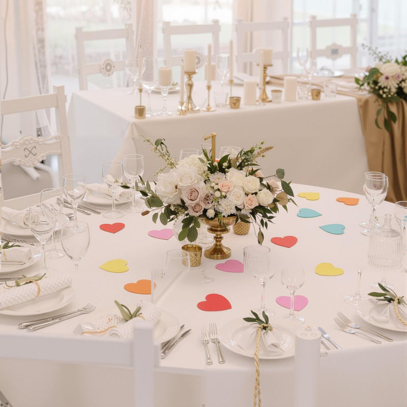 Geyee 108 Pcs Valentine Heart Cutouts Paper Bulletin Board Cutouts Assorted Color Shaped Die Cut for Classroom Decor Teachers DIY Craft School Decorations(2.7 Inch) - Image 5