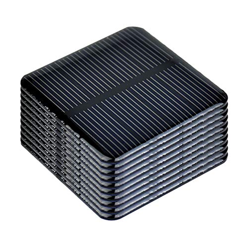 SUNYIMA 10pcs Mini Monocrystalline Solar Cells Solar System Kit 50mm X 50mm/1.96" X 1.96" 2V 160MA for DIY Charge Solar Panels - Image 1