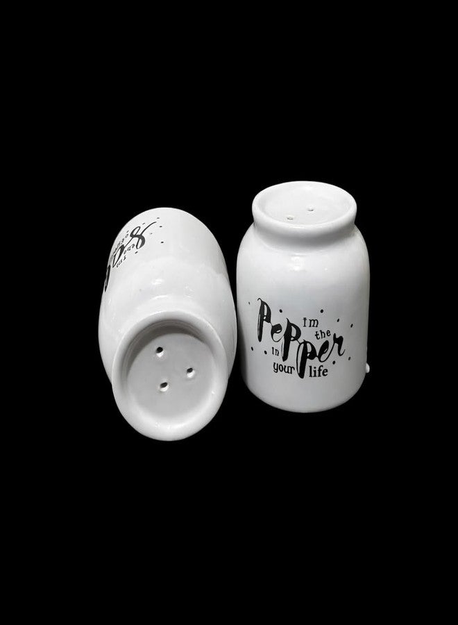 AABCO Ceramic Salt and Pepper Shaker Set, White, Style, Salt and Pepper for Home Dinning Table, Set of 2 - Image 5