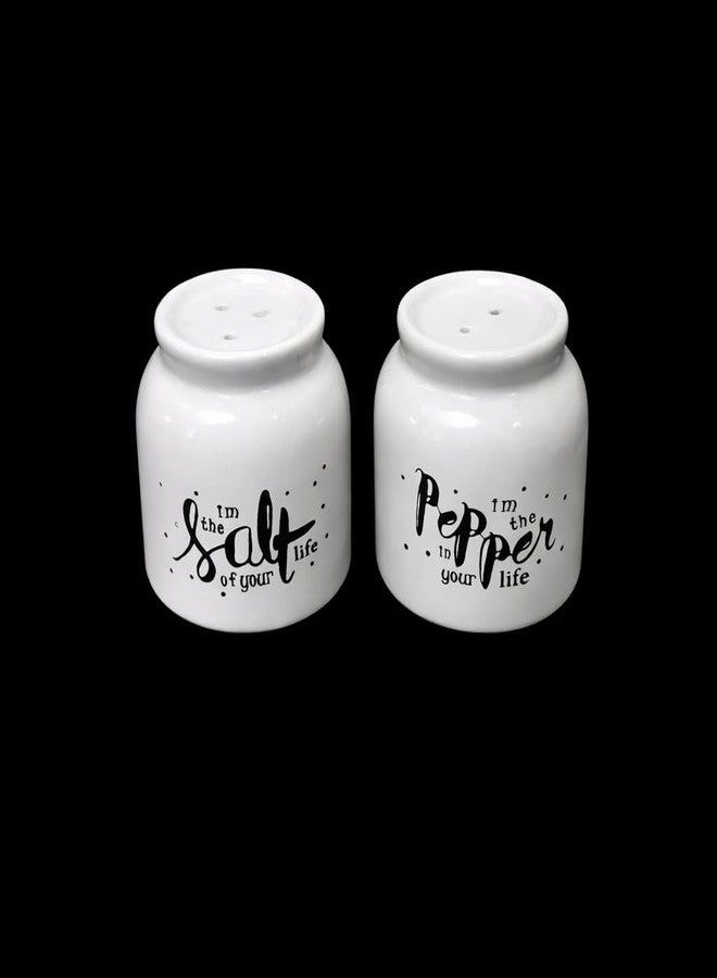 AABCO Ceramic Salt and Pepper Shaker Set, White, Style, Salt and Pepper for Home Dinning Table, Set of 2 - Image 4