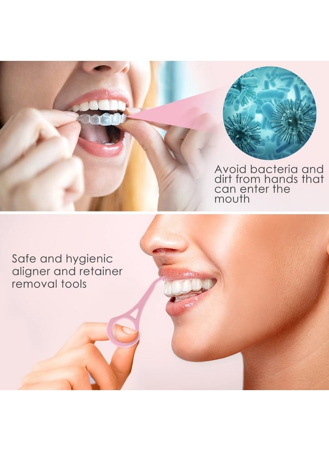 ARGOMAX - Aligner Removal Tool 2 Retainer Remover Tool Invisible Braces Removal Tools Suitable For Removing Braces Trays Retainers Dentures And Aligners(Blue+Pink). - Image 1