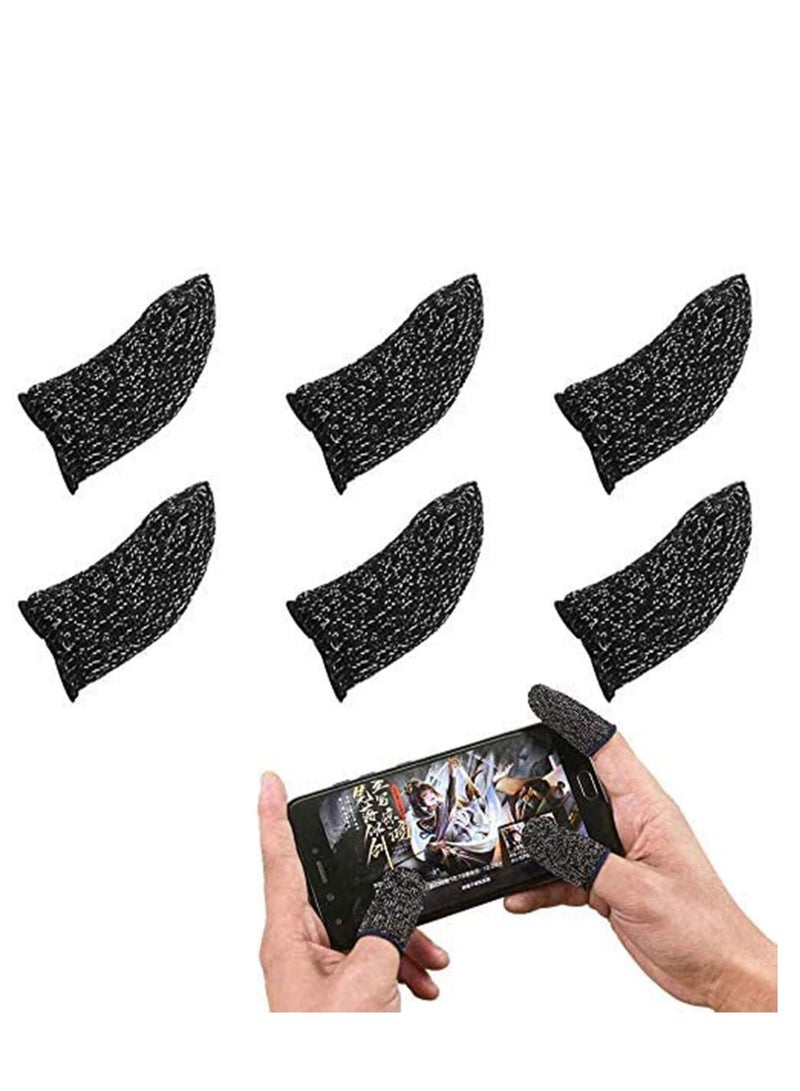 SYOSI Touch Screen Finger Glove Conductive Fiber Fingertips Sweatproof Non-slip Ultra-thin Breathable Universal Touche Screen Finger Sleeves for Android Mobile Games  - Image 1