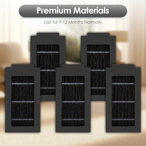 BRUVISH (5 Pack) T50 Pro Omni Replacement HEPA Filters for ECOVACS DEEBOT T50 Pro Omni/ T50 Omni/ T30C/ T30C Omni Robot Vacuum Filter, Upright Canister Filter, Accessories Kit (NOT FOR T50 Max Pro Omni) - Image 3