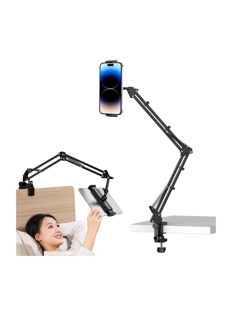 Ulanzi ULANZI T2 Adjustable Tablet Holder for Desk – Foldable Aluminum Arm Stand with 360° Rotation for iPad, Samsung, Surface, Kindle & 7"–13" Tablets - Image 1