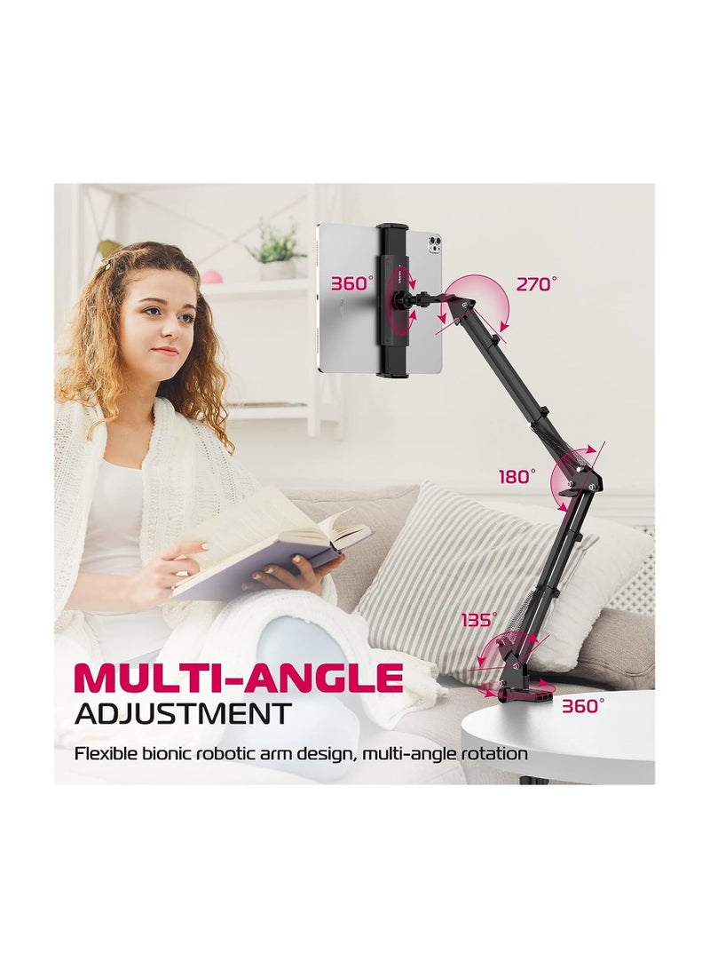 Ulanzi ULANZI T2 Adjustable Tablet Holder for Desk – Foldable Aluminum Arm Stand with 360° Rotation for iPad, Samsung, Surface, Kindle & 7"–13" Tablets - Image 5