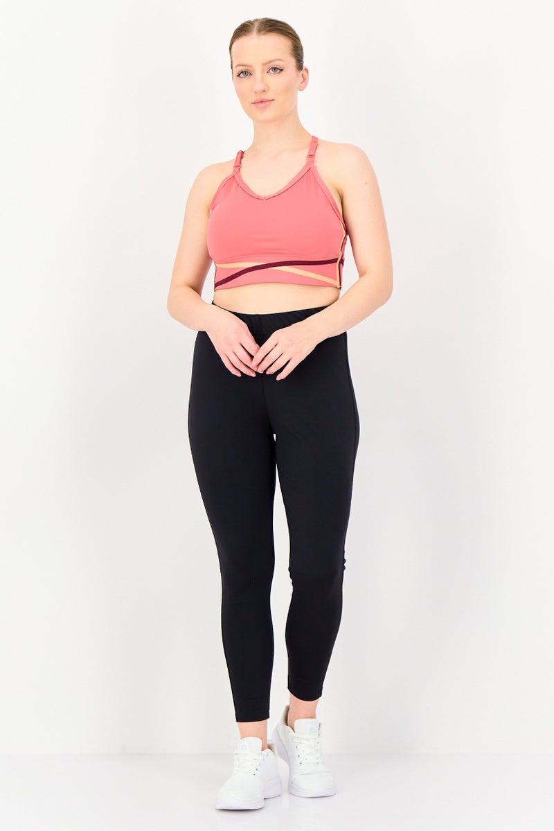 Nike حمالة صدر رياضية بدون أكمام للنساء مبطنة قليلاً، وردي قديم داكن - Image 4