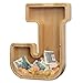 AORCMITN Extra Large Wooden Letter Coin Piggy Bank for Boys Girls Kids Toddler Alphabet J Money Bank InitialJ12 - Image 2