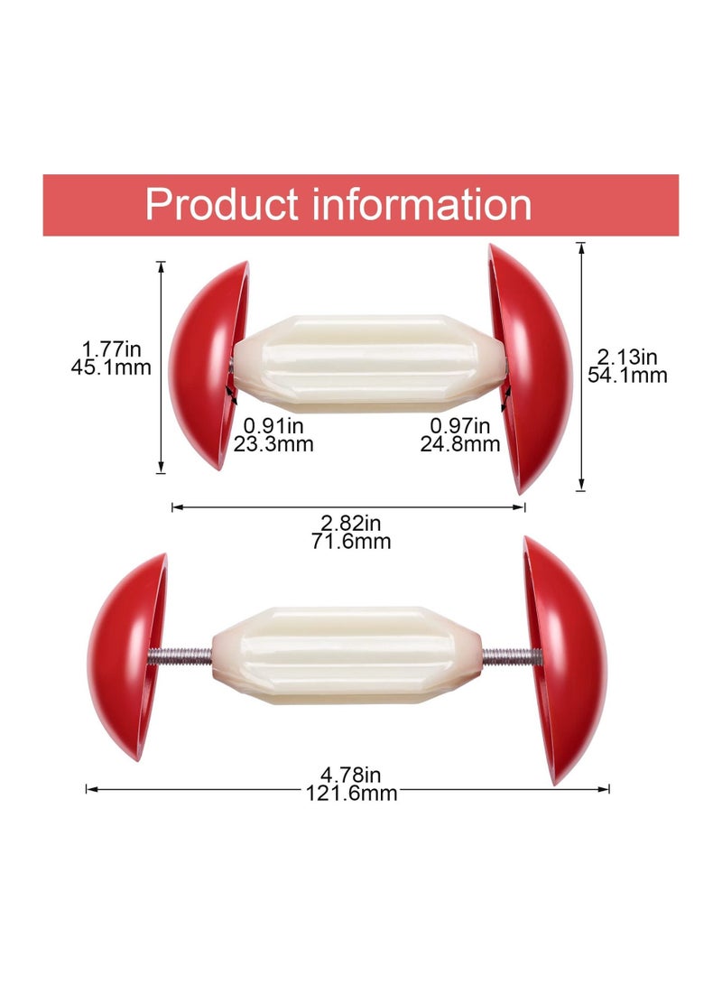 سيوسي 2 زوج من الأحذية البلاستيكية الصغيرة قابل للتعديل عرض موسع موسع أحذية نسائية للرجال الأحمر - Image 5