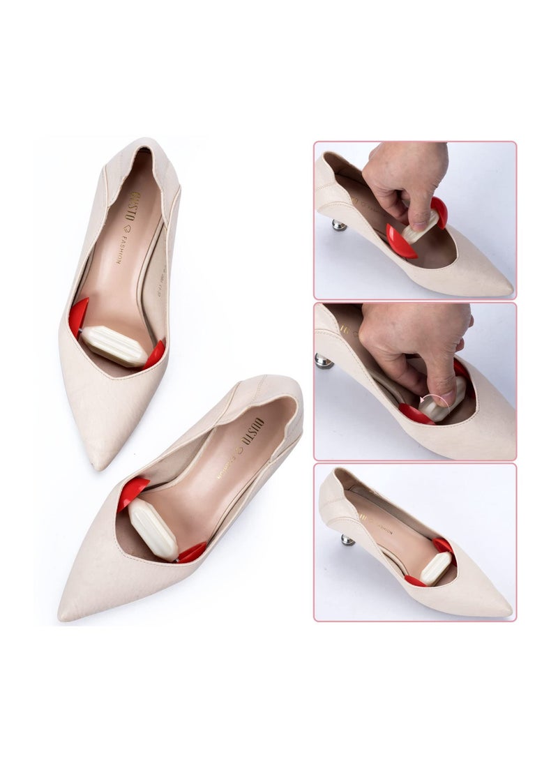 سيوسي 2 زوج من الأحذية البلاستيكية الصغيرة قابل للتعديل عرض موسع موسع أحذية نسائية للرجال الأحمر - Image 3