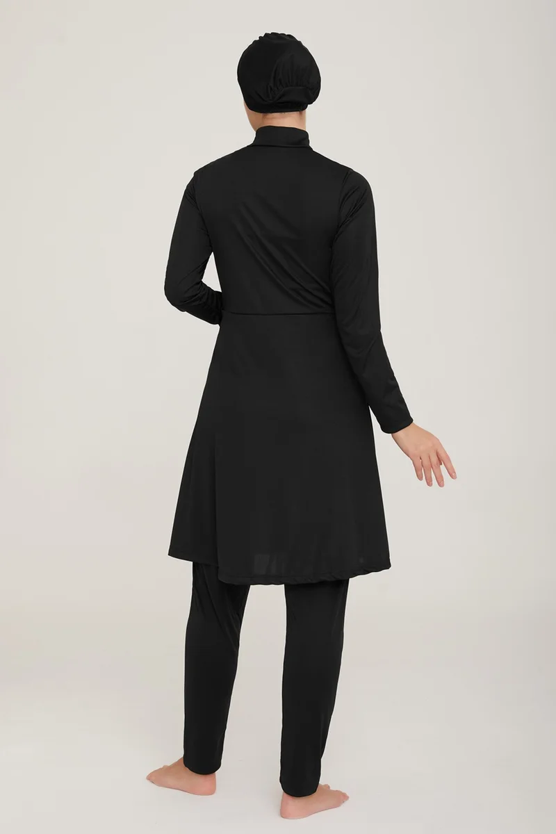 Remsa Mayo Remsa Swimsuit Lycra Full Covered Hijab Swimsuit Plain 9020 Black Remsa Swimsuit
