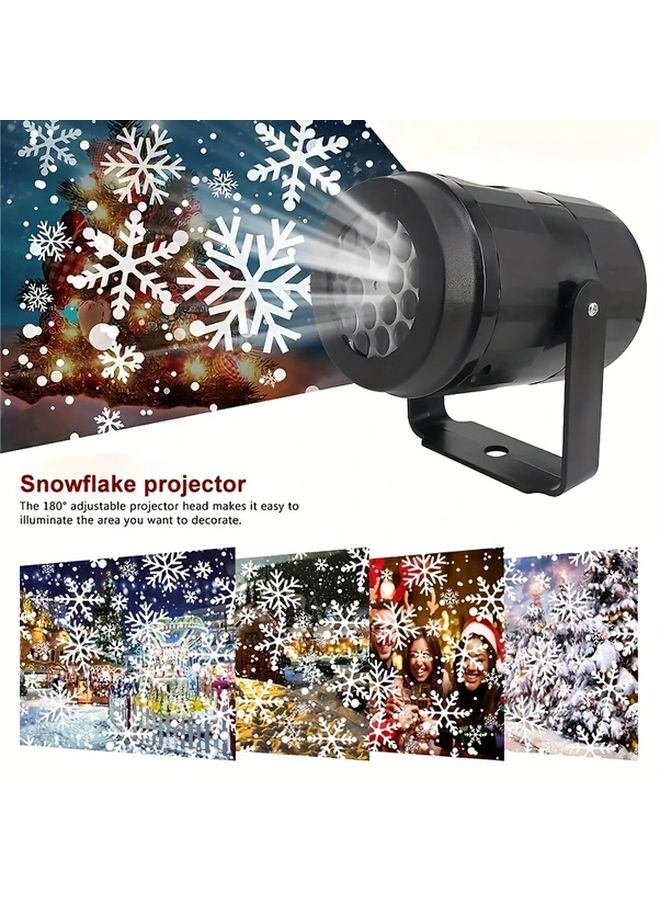 1pc USB Powered Snow Pattern Projection Light With High Precision LED Source Creates Dreamy Snowfall Effect On Walls And Ceilings Perfect For Christmas Decor Festive Lighting - Image 5