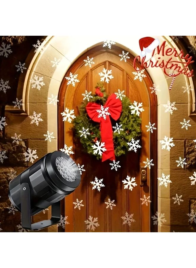1pc USB Powered Snow Pattern Projection Light With High Precision LED Source Creates Dreamy Snowfall Effect On Walls And Ceilings Perfect For Christmas Decor Festive Lighting - Image 2