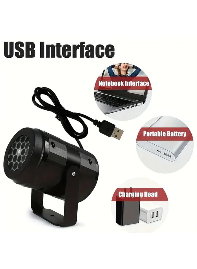 1pc USB Powered Snow Pattern Projection Light With High Precision LED Source Creates Dreamy Snowfall Effect On Walls And Ceilings Perfect For Christmas Decor Festive Lighting - Image 4