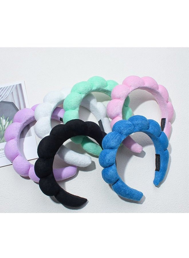 TYSSELY Spa Headbands for Washing Face, Makeup Headband, Skin Care Headbands, Bubble Facial Headband, Towel Headband,Hair Band Puffy headband… - Image 4