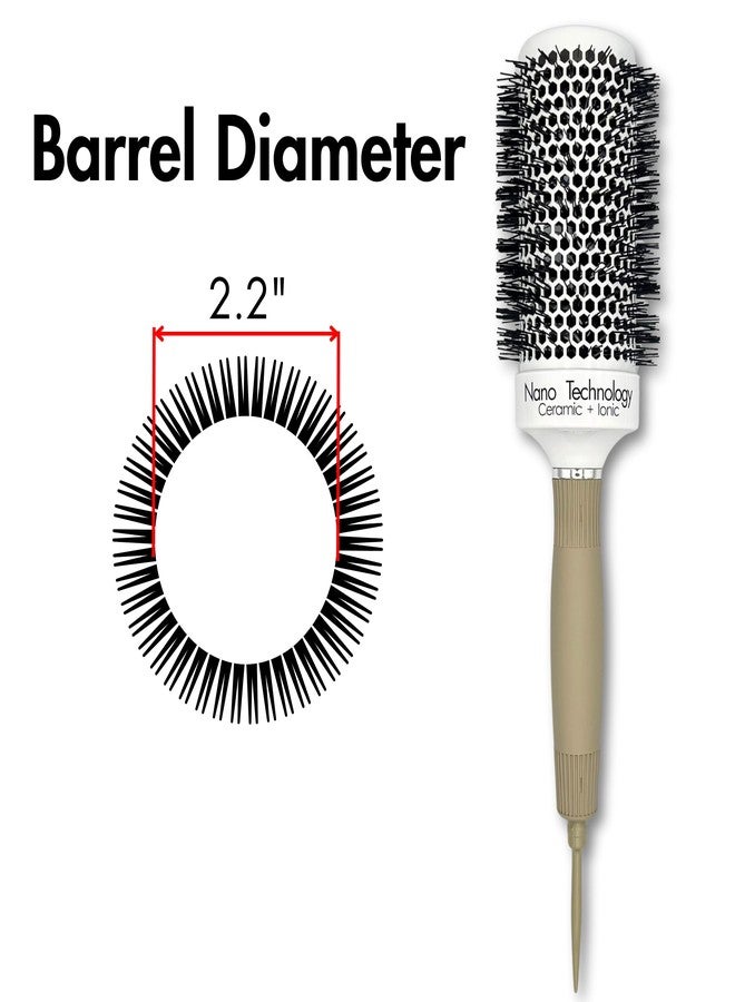 Saki Shears Round Hair Brush for Professional Blow Drying - Ceramic Ionic Thermal Barrel Brush for Blowouts and Precise Styling - Lightweight (2.2 Inch) - Image 5
