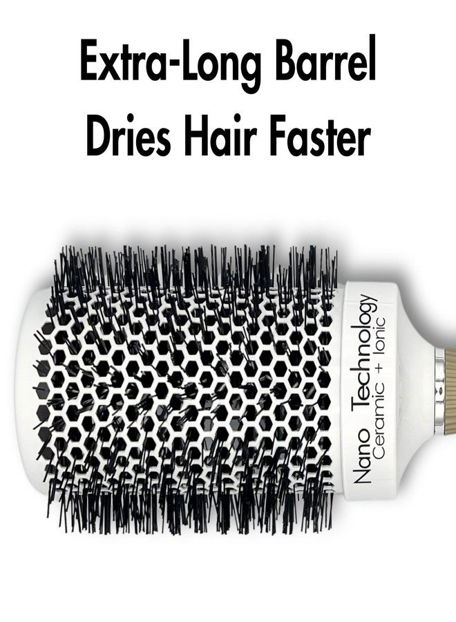 Saki Shears Round Hair Brush for Professional Blow Drying - Ceramic Ionic Thermal Barrel Brush for Blowouts and Precise Styling - Lightweight (2.2 Inch) - Image 4