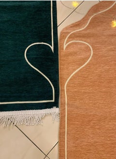 Generic Premium Bridal Prayer Rugs consist of two rugs, one for men and one for women, made from high-quality, heavy chenille fabric that is washable and reusable. They are easy to carry and transport, available in various colors, making them the perfect gift for joyful occasions such as engagements and weddings.  - Image 3