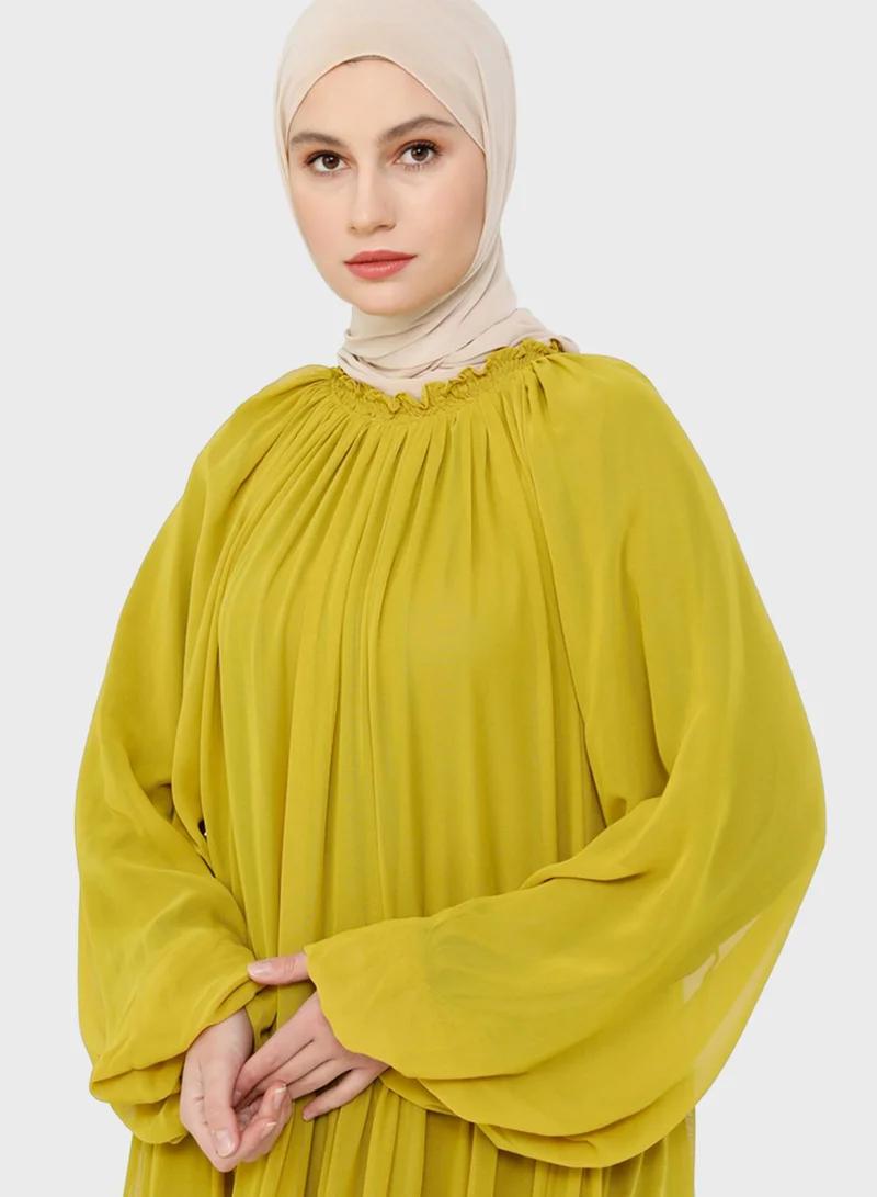 Refka by modanisa Tiered Balloon Sleeve Dress