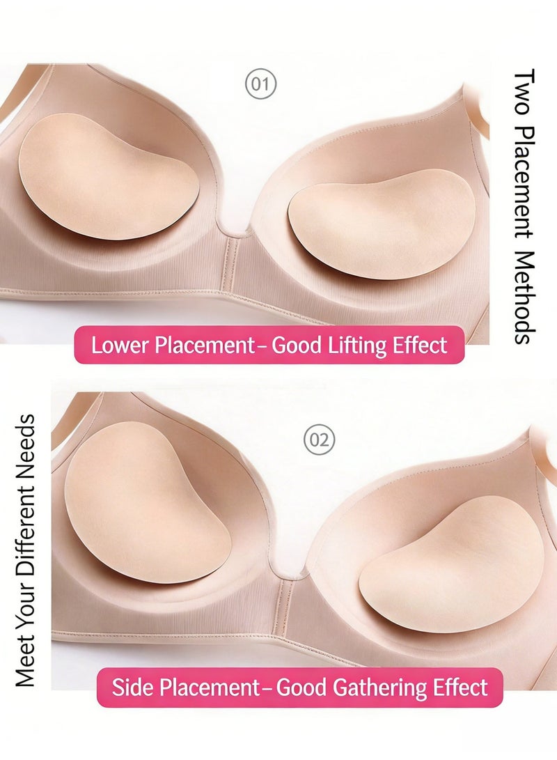 DEYVI Sticky Push Up Pads Adhesive Silicone Bra Nipple Covers Breast Enhancer Inserts Waterproof Soft Padding for Weddings Swimsuits and Bikinis - Image 3