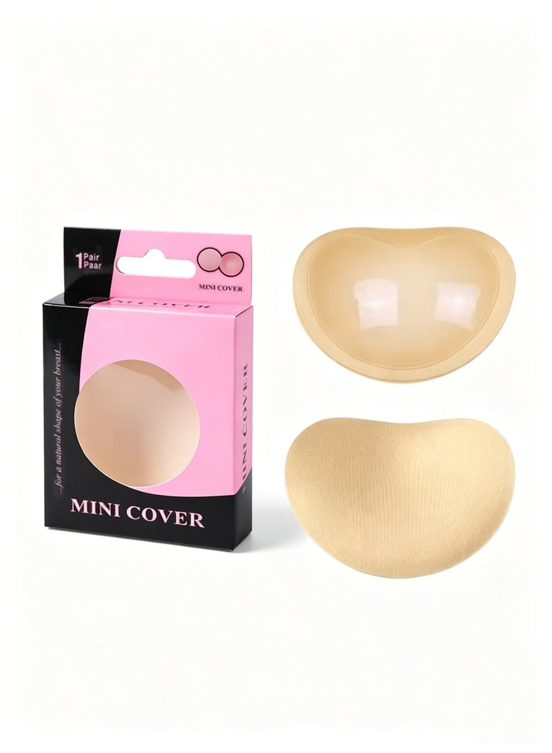 DEYVI Sticky Push Up Pads Adhesive Silicone Bra Nipple Covers Breast Enhancer Inserts Waterproof Soft Padding for Weddings Swimsuits and Bikinis - Image 1