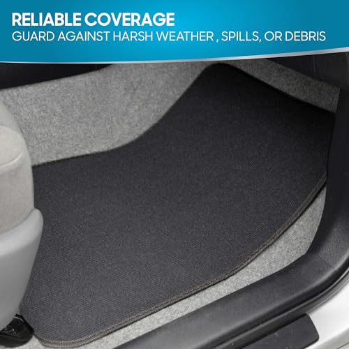 BDK Premium Carpet Floor Mats for Cars - Universal Fit Interior 4-Piece Car Mats Full Set with Vinyl Heel Pad Protector - Cute Car Accessories Interior Floor Covers for SUVs & Trucks - Image 5