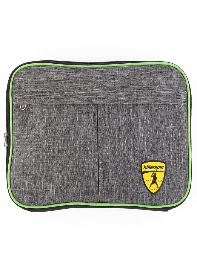 كيلر سبين حقيبة حمل مضارب تنس الطاولة Killerspin Optima | غطاء مبطن لمضرب تنس الطاولة | حقيبة بوليستر مبطنة ومعززة لمضربين لتنس الطاولة | جيب جانبي للأجهزة اللوحية بحجم 8 بوصات | إغلاق بسحاب واقٍ - Image 1