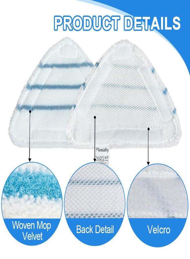 Planially 4 Pack Reusable Mop Pads Compatible with True & Tidy STM-500, STM-700 Steam Mops, Refills for Turonic ST3 Steam Mop Microfiber Washable Pads, Cloths for Floor Cleaning, Scrubbing and Floor Caring - Image 2