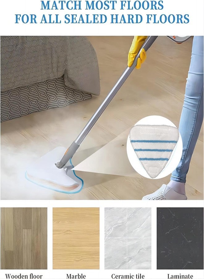 Planially 4 Pack Reusable Mop Pads Compatible with True & Tidy STM-500, STM-700 Steam Mops, Refills for Turonic ST3 Steam Mop Microfiber Washable Pads, Cloths for Floor Cleaning, Scrubbing and Floor Caring - Image 4