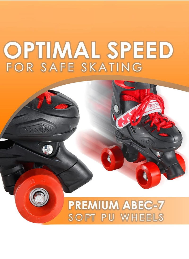 Arabest - Design For Girls Boy Kids Child Adjustable Quad Roller Skates Shoes Sliding Sneakers 4 Wheels 2 Row Line outdoor Gym Sports - Image 1