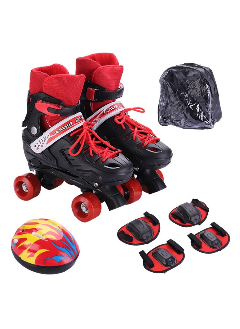 Arabest - Design For Girls Boy Kids Child Adjustable Quad Roller Skates Shoes Sliding Sneakers 4 Wheels 2 Row Line outdoor Gym Sports - Image 1