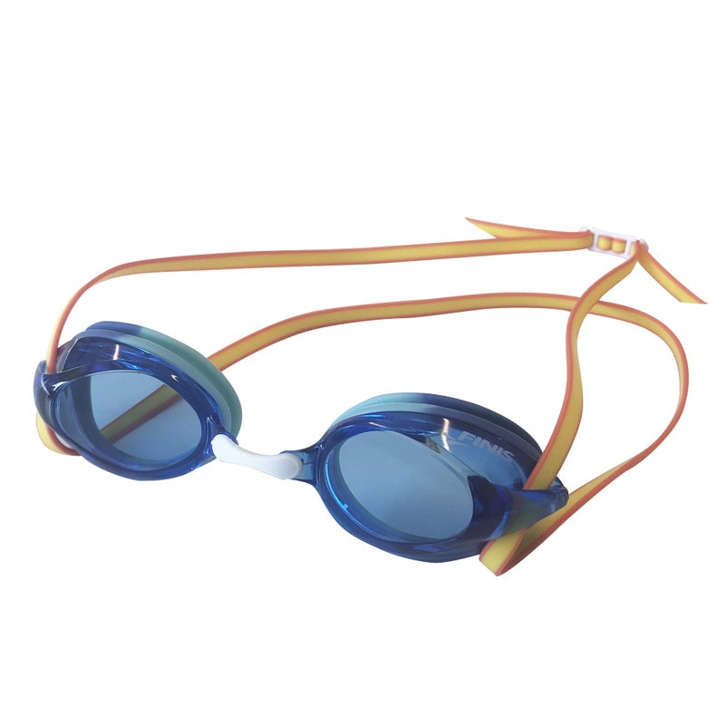 FINIS Tide Swim Goggles for Adults - Competition & Training - Anti-Fog Lenses - Adjustable Fit - Blue/Yellow - Image 5