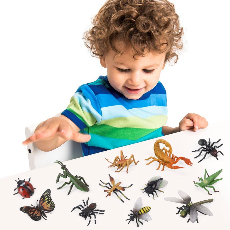 SIENON Realistic Insect Toys Figures12Pcs Large Plastic Bugs Figurines Set with Ladybug Bee Butterfly Ant Cricket Mantis Scorpion SpiderSchool Project Halloween Insect Theme Birthday Party Favors - Image 5