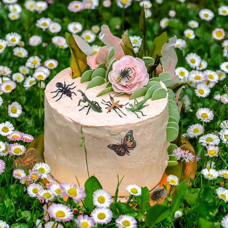 SIENON Realistic Insect Toys Figures12Pcs Large Plastic Bugs Figurines Set with Ladybug Bee Butterfly Ant Cricket Mantis Scorpion SpiderSchool Project Halloween Insect Theme Birthday Party Favors - Image 4