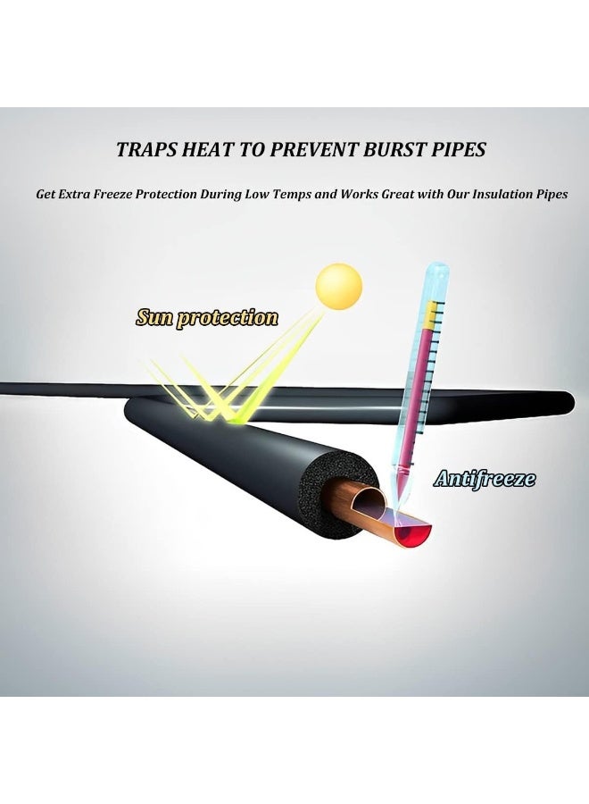 POAKER 180CM Pipe Insulation Foam Tube – Versatile Foam Sleeve for Plumbing, AC Units, Guitar Stands, Exercise Equipment & Roof Racks (BLACK, 7/8 inch X 3/8 inch) - Image 4