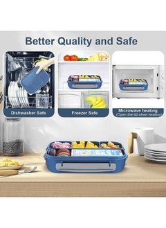 Bento Lunch Box for Kids, Bento Box, Portable Lunch Box, 4 Compartment Bento Box - 1300ML, Microwave, Dishwasher and Refrigerator Safe, BPA Free - pzsku/Z02867472B0994E5EBC9CZ/45/_/1723644566/dcedd3de-daf4-4e52-a8ca-cca416fe1a89