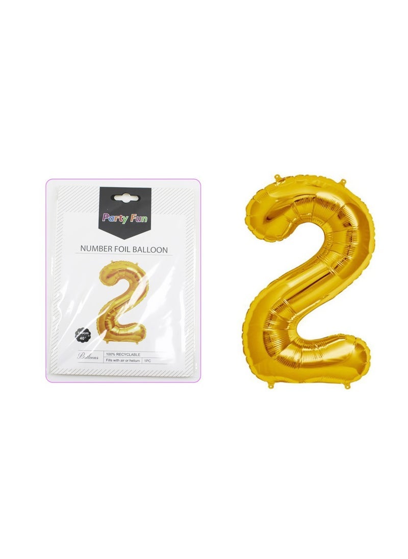بارتي فن بالونات رقائق رقمية مقاس 40 بوصة - مثالية للاحتفالات السنوية وحفلات الزفاف وأعياد الميلاد رقم 2 - Image 2