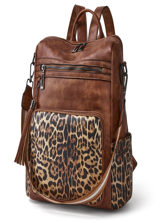 OPAGE Leather Backpack Purse for Women Fashion Tassel Ladies Shoulder Bags Designer Large Backpack Travel Bag - Image 1