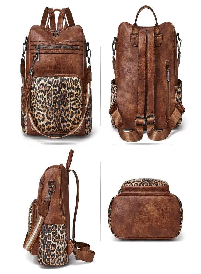 OPAGE Leather Backpack Purse for Women Fashion Tassel Ladies Shoulder Bags Designer Large Backpack Travel Bag - Image 3